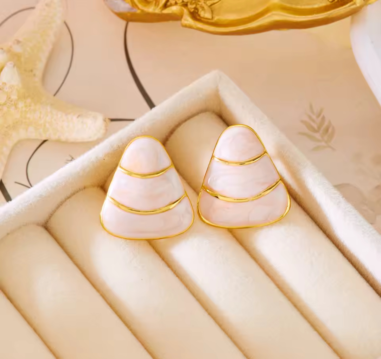 Cream Earrings 1
