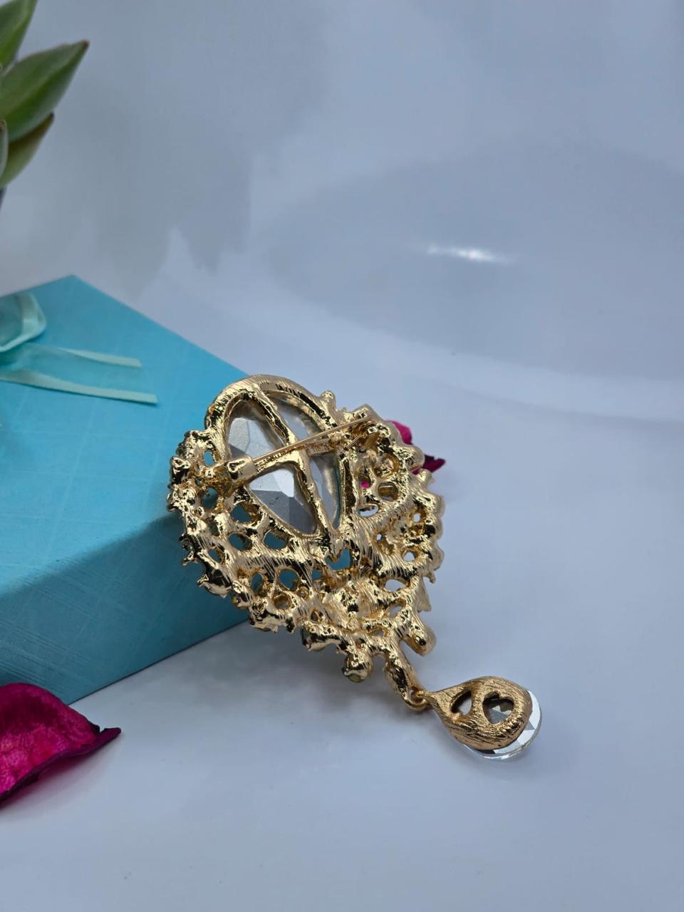 Rhinestone brooch