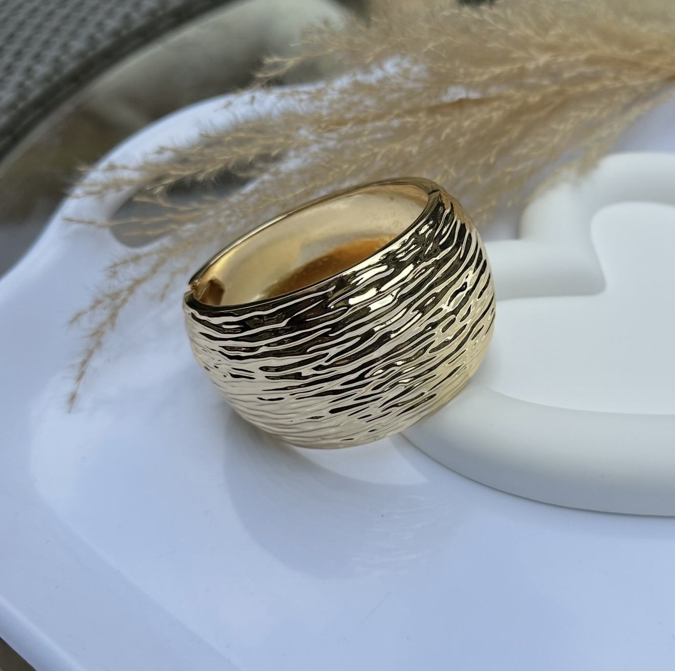 Silver chunky bangle