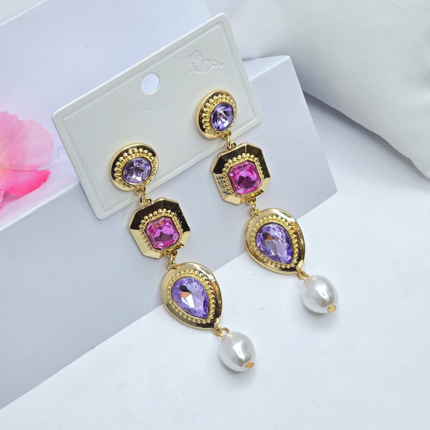 Rhinestone earrings