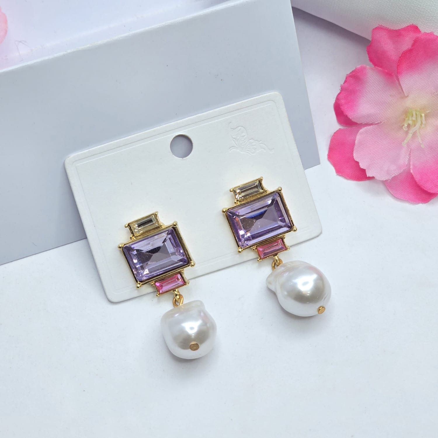 Rhinestone earrings