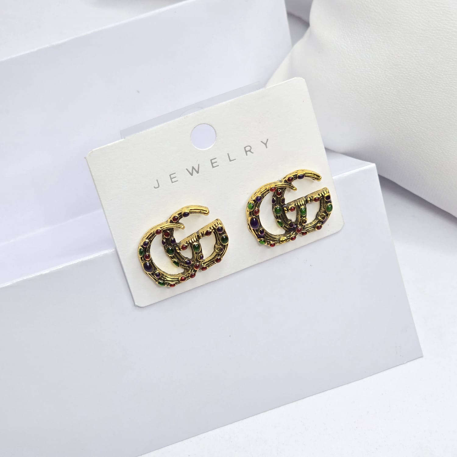 Gold earrings