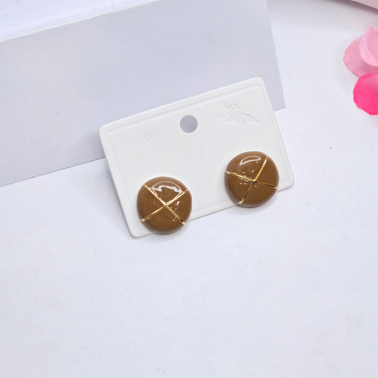brown earrings
