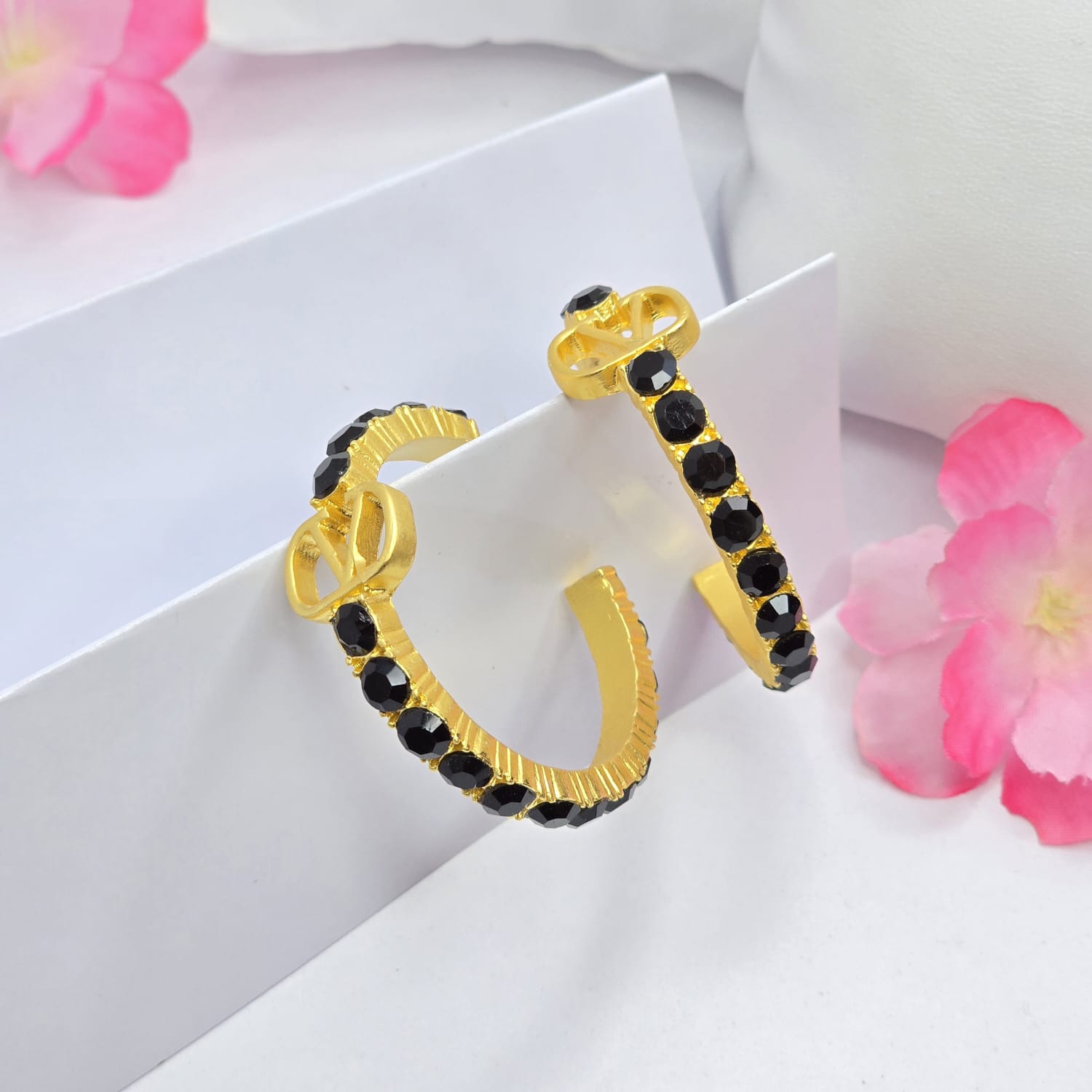 Gold earrings