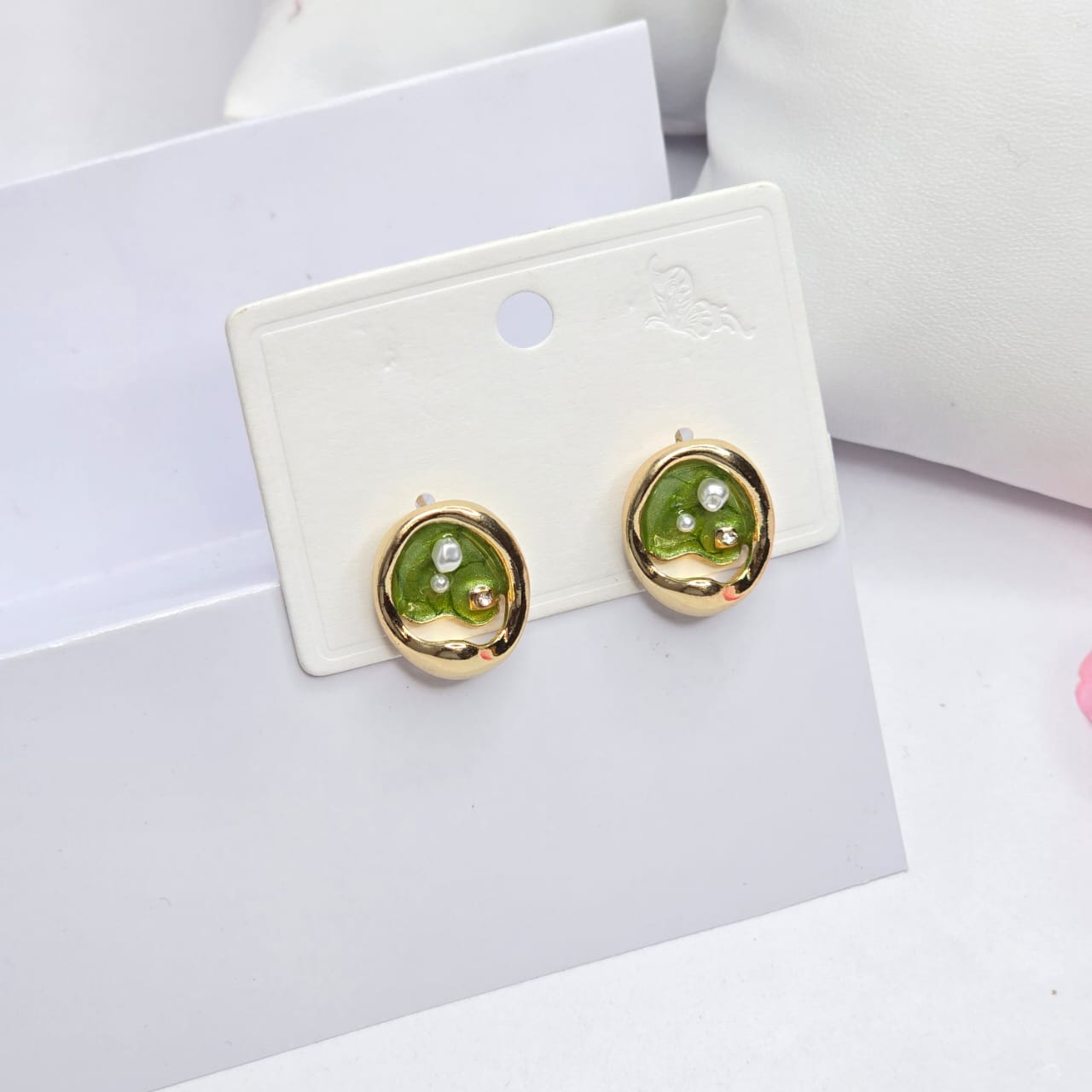 Green earrings