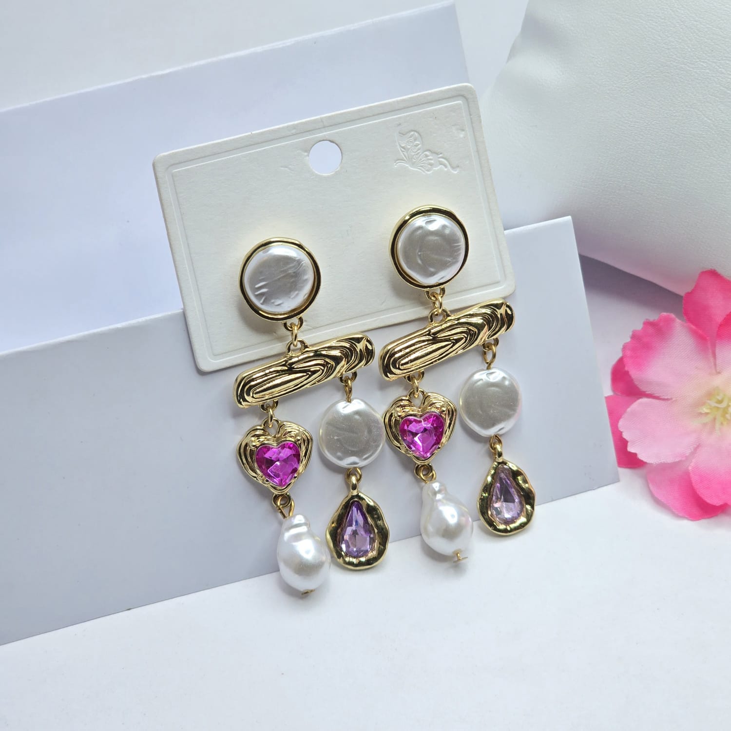 Rhinestone earring