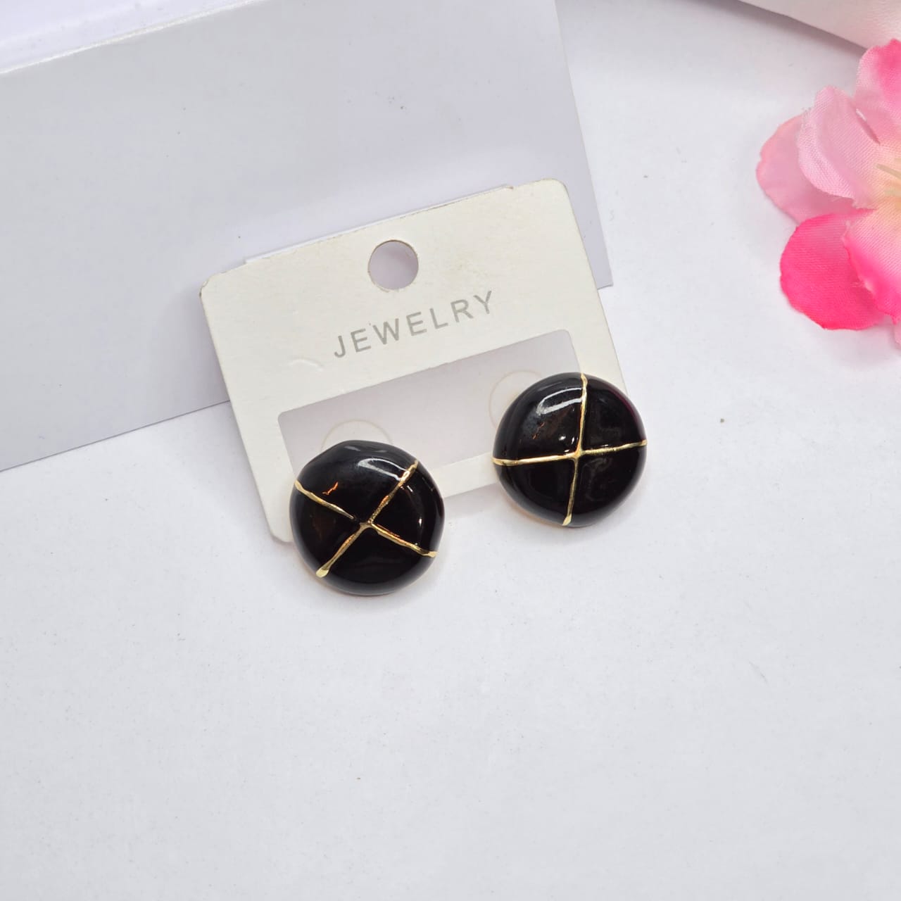 black earrings