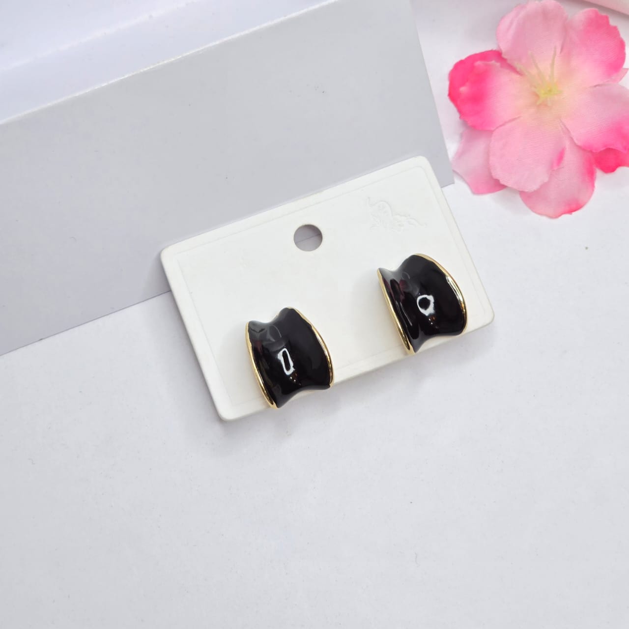 black earrings
