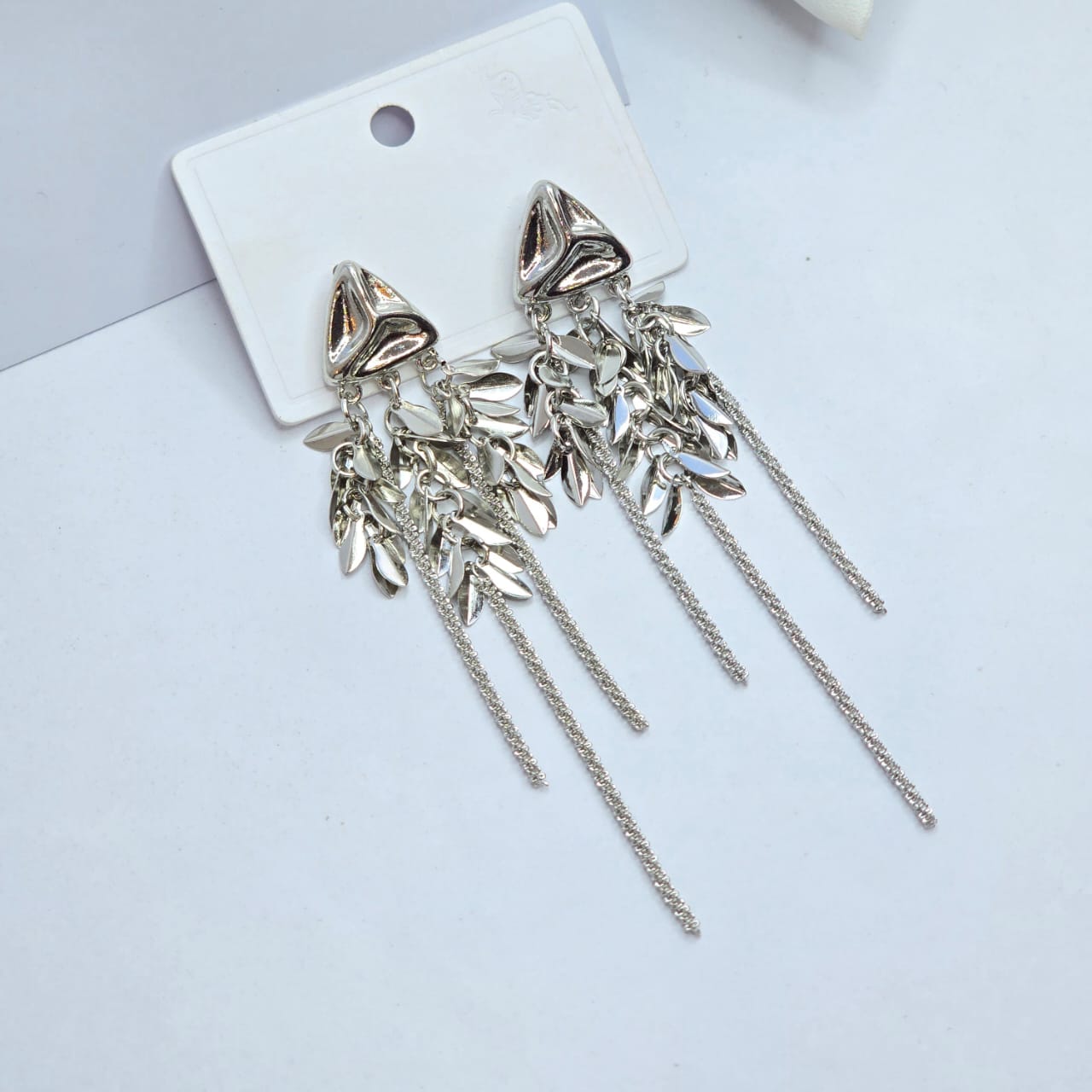 silvery earrings