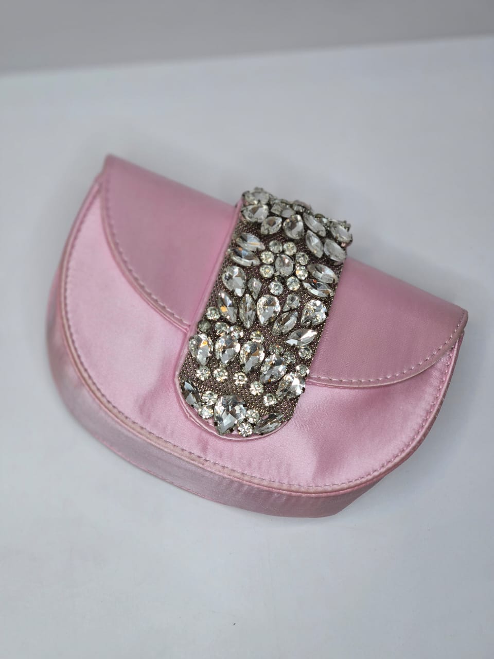 Elegant pink clutch bag