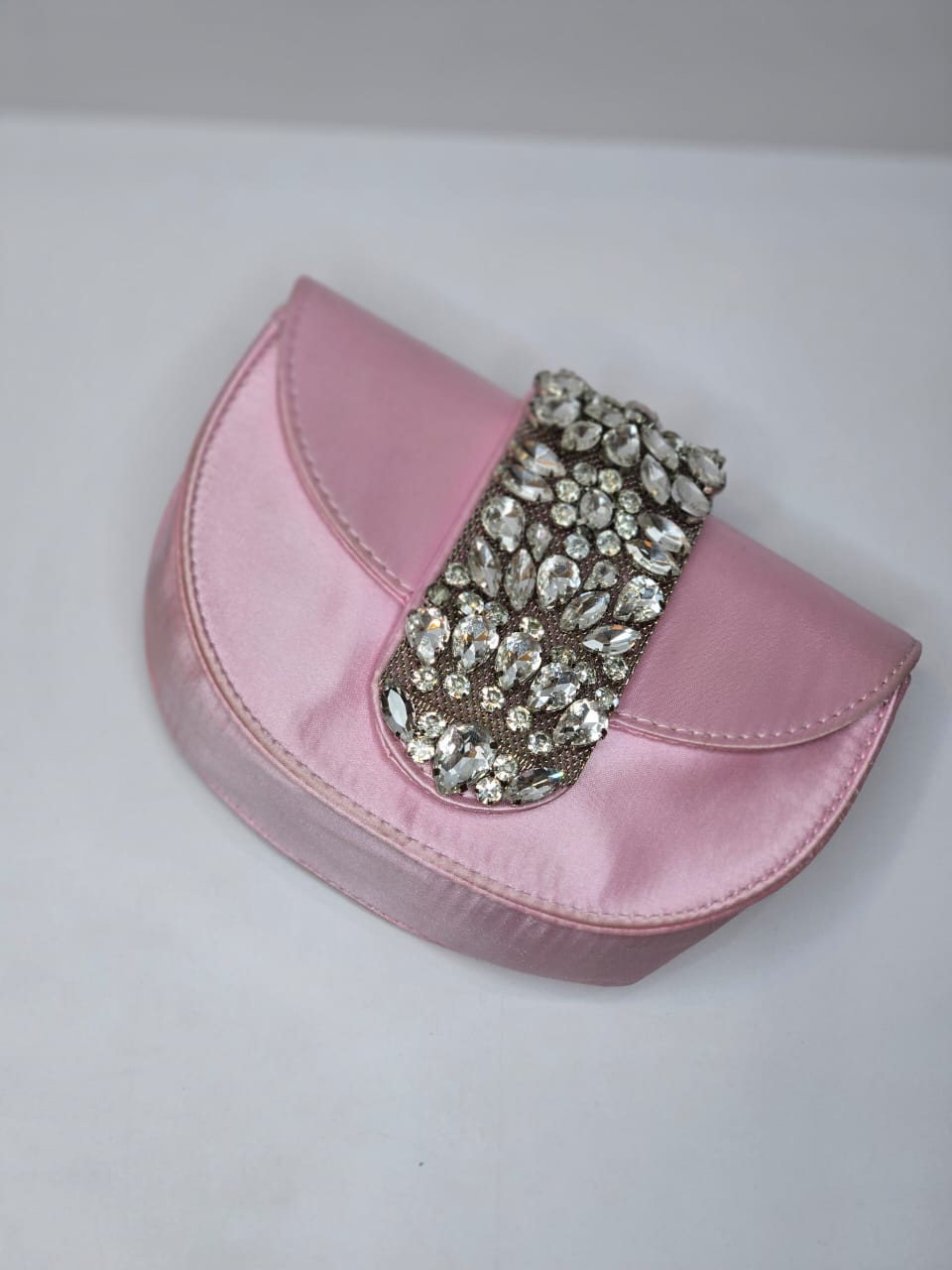 Elegant pink clutch bag