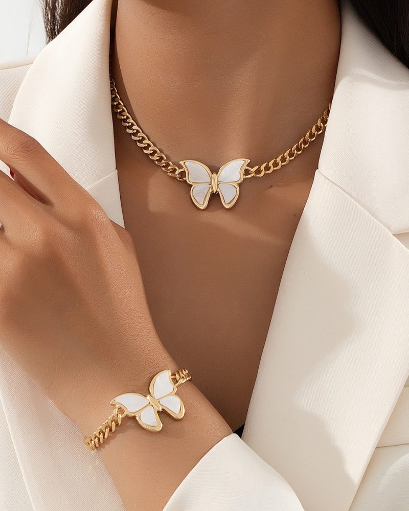 Butterfly jewelry set