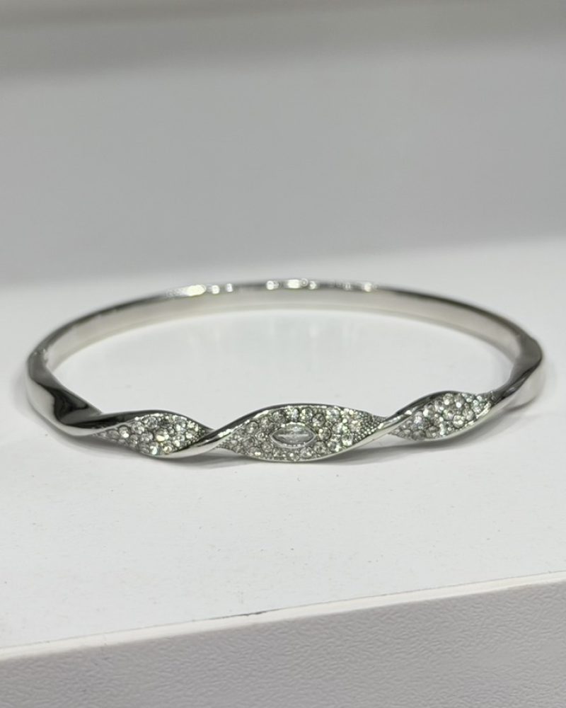 Silver slim bangle