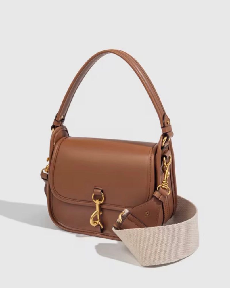 Leather shoulder bag