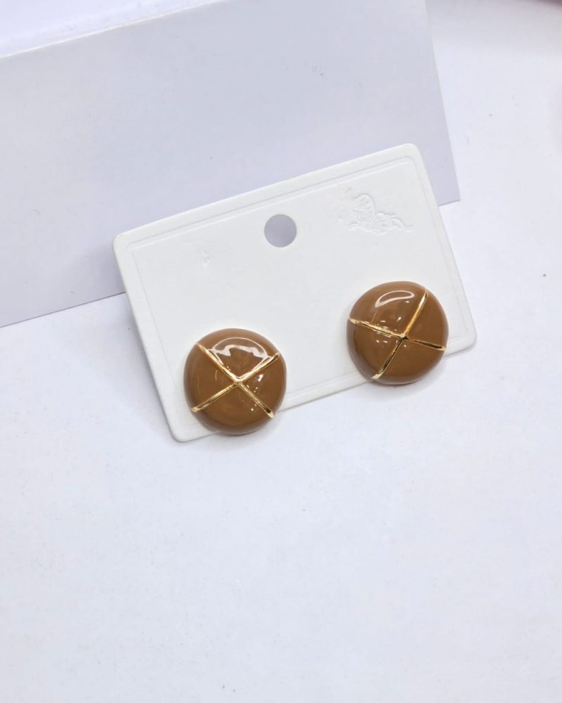 brown earrings