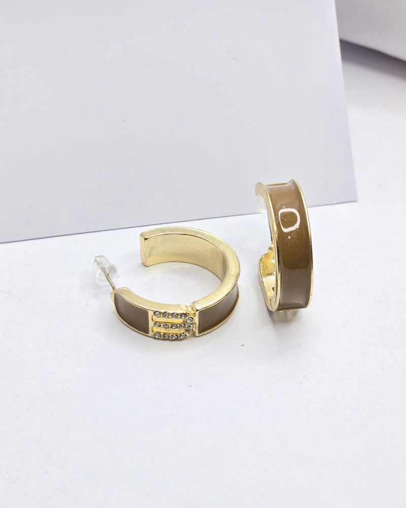Brown hoop earrings
