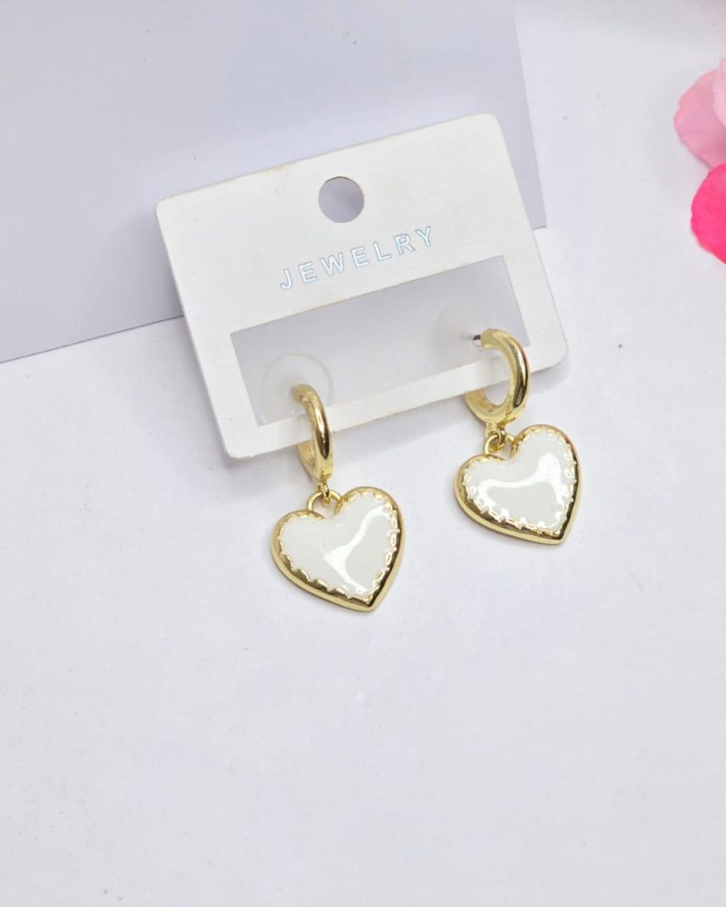 white earrings