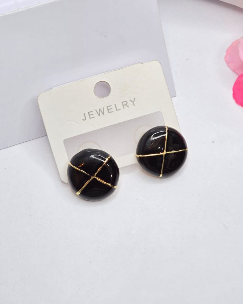 black earrings